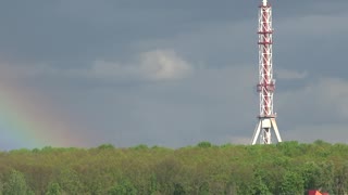 Rainbow near the tower.