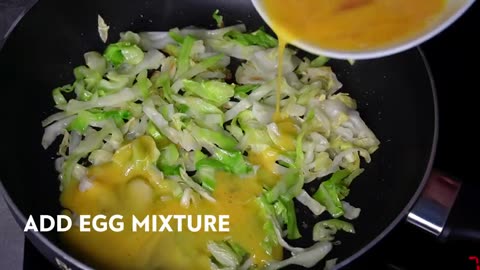 Cabbage with eggs is better than meat! Easy, quick and very delicious recipe!