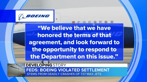 Feds claim Boeing violated settlement ABC News