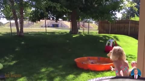 Try Not To Laugh - Funny Babies Playing With Water Pool Fails.5