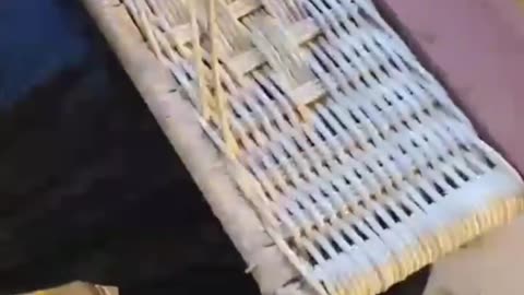 How rattan panelist weaving is done.