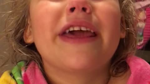 Little Girl Upset That Tooth Fairy Took Her Tooth