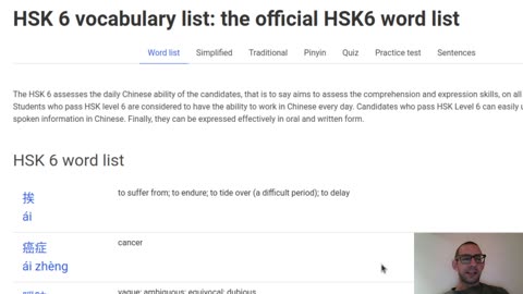 Chinese Practice, HSK 6 Vocabulary, Part 1