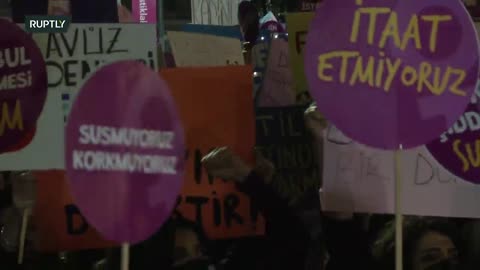LIVE: Istanbul - Women's rights activists demonstrate for Elimination of Violence against Women