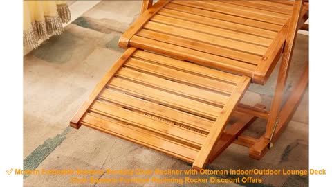 Modern Foldadble Bamboo Rocking Chair