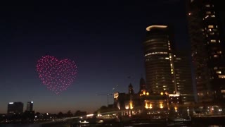 Beautiful drone show in Rotterdam for Liberation Day