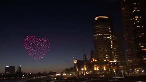 Beautiful drone show in Rotterdam for Liberation Day