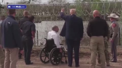 MAKING WAVES: Trump Visits the Border, Waves at Migrants Across the River [WATCH]