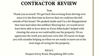 Landscaping Contractor Sharpsburg MD 5 Star Review