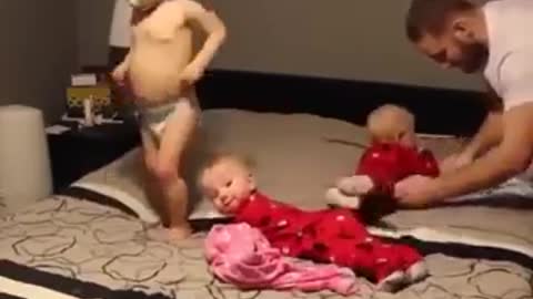 Father suffers to change the 3 children