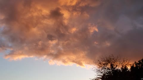 Glowing sunset clouds