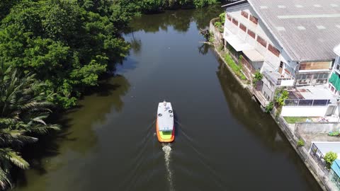 The old ancient waterways of an adventure - One boat and a drone to follow us