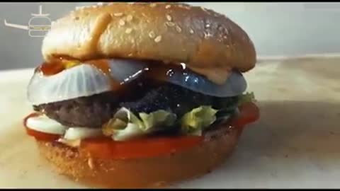 Beef petty burger with smokey barbq