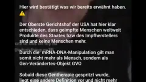 From the Supreme Court that a person with the MRNA shot is no longer human