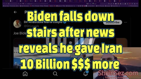 Biden falls down stairs after news reveals he gave Iran 10 Billion $$$ more -SheinSez 353