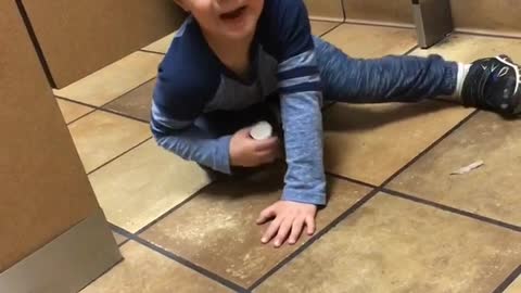 Unexpected Visitor Crawling In The Stall