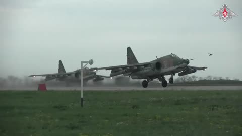 Su-25 planes of the Russian Air Force fired grenade launchers at AFU strongholds