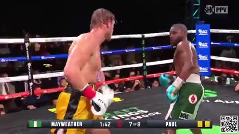 Floyd Mayweather knocks Logan KO