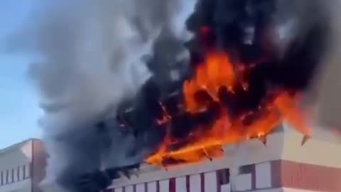 Military base where vaccine is stored catches fire.