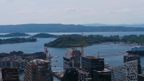 aerial norway oslo june 2018 sunny day 30mm 4k