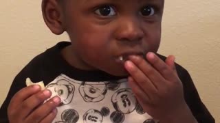 Toddler Food Critic Tries Salt and Vinegar Chips