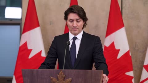 Justin Trudeau addresses the people
