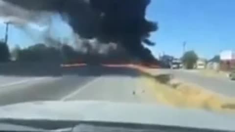 Firefighting Airplane Crashes into Powerlines