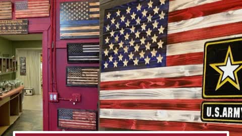 Wooden American Flags and Patriotic Home Decor, Handmade For Your Home or Office