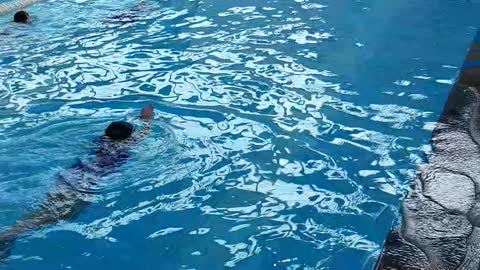 Wow swimming kid!