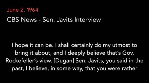 June 2, 1964 | Sen. Javits (R-N.Y.) Interview on Goldwater