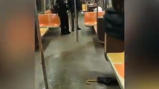 Subway door opens water floods in