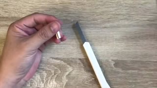 How to make/DIY miniature utensils by using knife and disposable chopsticks.