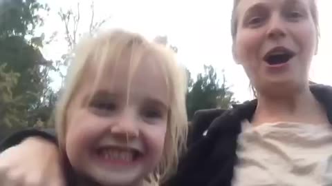 Adorable Girl Maro Has The Cutest Reaction On First Roller Coaster Ride With Her Mother Amy