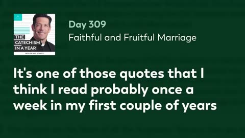 Day 309: Faithful and Fruitful Marriage — The Catechism in a Year (with Fr. Mike Schmitz)