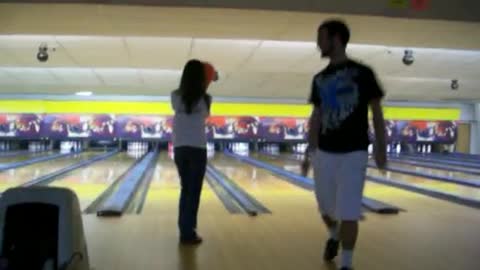 Girl gets a strike even when guy tries to ruin her chances!