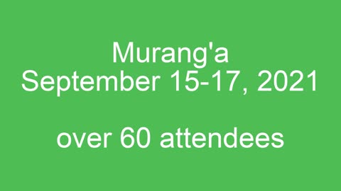 2021 September 17-19 EPIK Murang'a