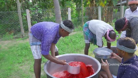 WATERMELON JUICE | Farm Fresh Fruit Juice Making | Watermelon Craft | Watermelon Experiment