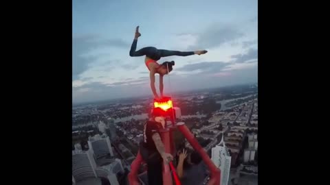 Сrazy stunts on top of the tower | real extreme 🔥🔥🔥