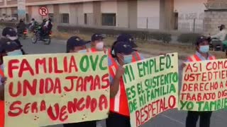 Protesta por trabajadores de los peajes