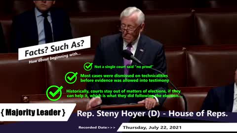 Democratic Majority Leader Rep. Steny Hoyer Lies on House Floor, While Standing Up