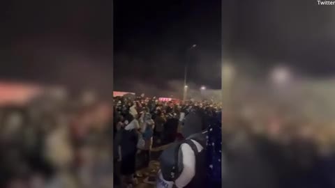Video seems to show African immigrants blocked from entering Poland