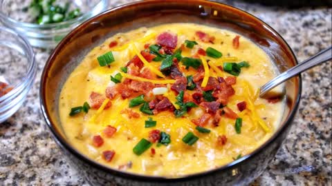 Loaded Baked Potato Soup | Crock Pot Recipes