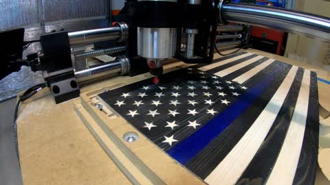 OneFinity Cutting Stars on a Flag Union