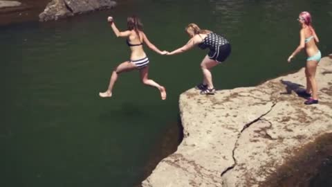 boys and gals romantic waterfly funny video