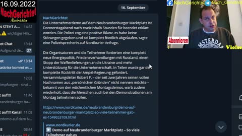 Nachrichten vom 16.09.2022