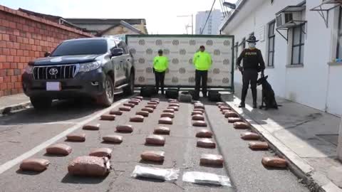 En Girón las Autoridades lograron la incautación de un cargamento de droga
