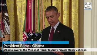 Flashback: President Obama Awards Medal of Honor to Army Private Henry Johnson.