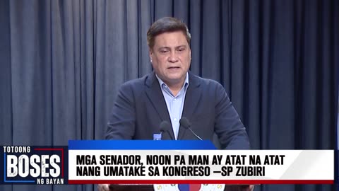 Ibinulgar ni SP Zubiri na 'atat na atat' nang umatake sa Kongreso ang mga kasamahan niyang senador