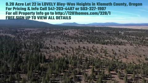 0.28 Acre Lot 22 in LOVELY Bley-Was Heights in Klamath County, Oregon