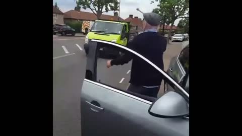 OLD MAN DANCING IN THE ROAD